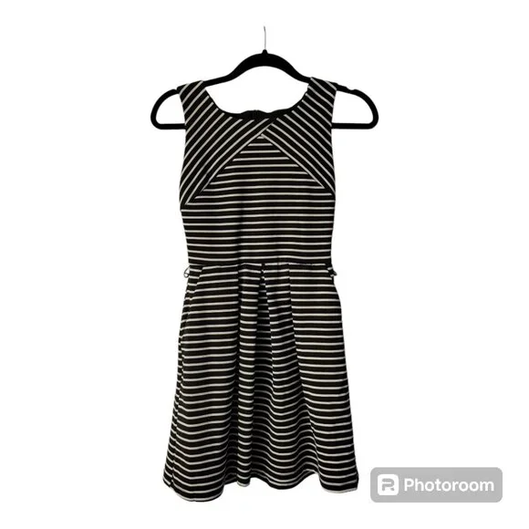 BCX | Dresses | Bcx Black And White Stripe Dress | Poshmark